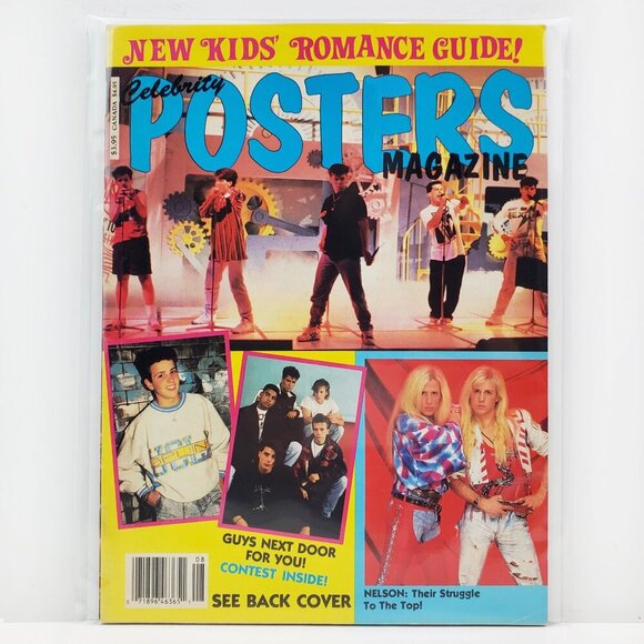 Celebrity Posters New Kids on Block Magazine NKOTB 1990 VTG Unread Stock - Picture 1 of 11